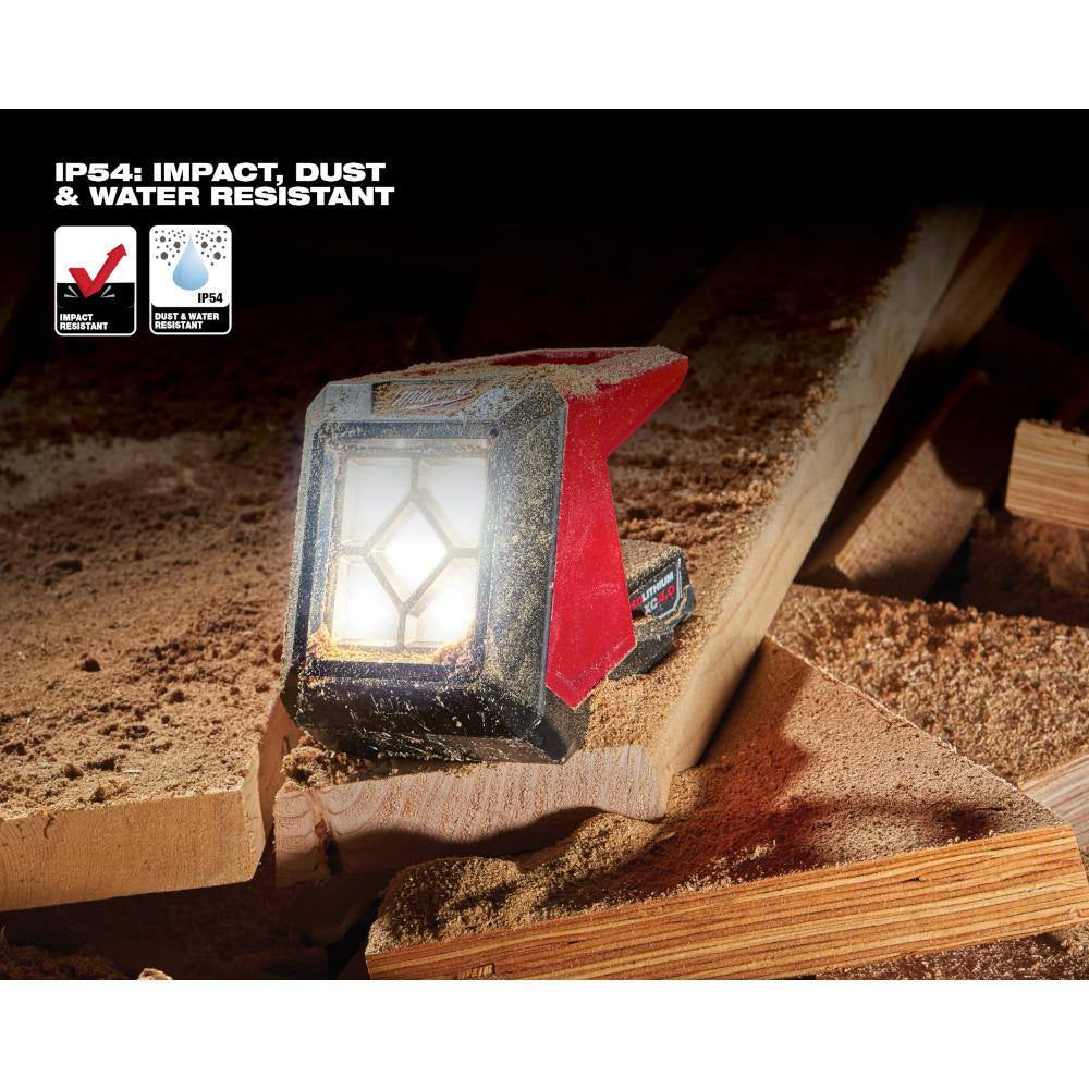 M12 12-Volt 1000 Lumens Lithium-Ion Cordless Rover LED Compact Flood Light with M12 1.5 Ah Battery Pack